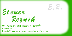 elemer reznik business card